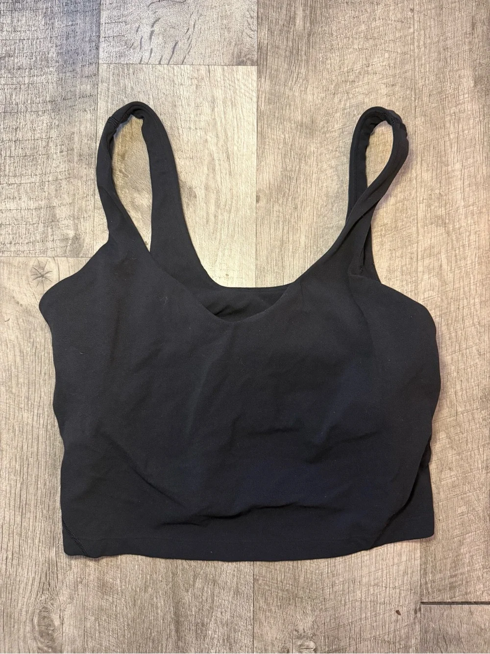 lululemon athletica Black V-Neck Cropped Tank